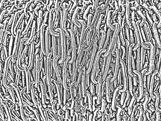 Distress old rusted peeled metal vector textures. EPS8 illustration. Black and white grunge background.