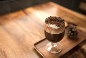 selective focus close up home made hot chocolate