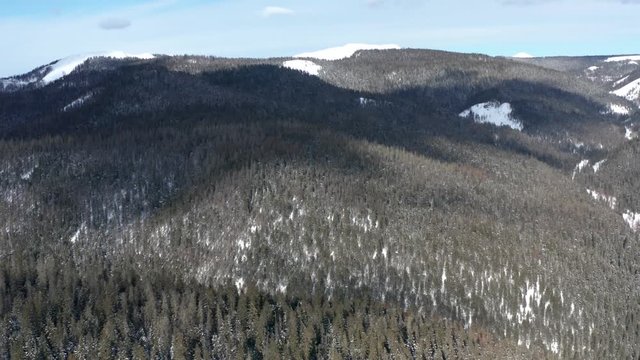 The surroundings of the mountain lake Amut. 2019 year. Shooting from the drone.