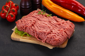 Raw turkey minced meat