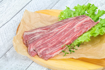 Raw Thick pork steak for cooking