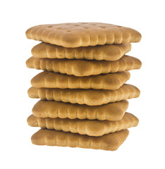 Shortbread biscuit isolated on a white background.