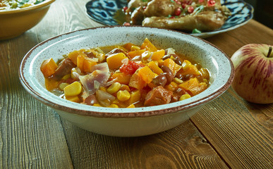Bean Stew With Sausage, Butternut Squash
