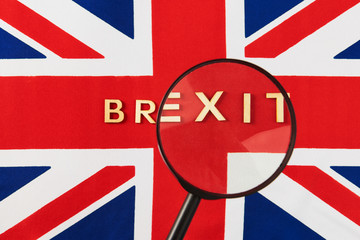 Obraz premium Very close view of British Flag