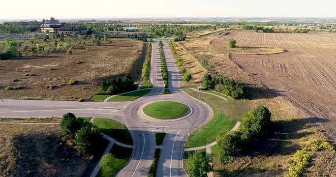 Promontory parkway in Greeley Colorado headed north.