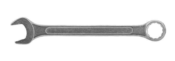 Metal wrench isolated on white background