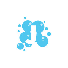 Fototapeta premium Bubble with initial letter j graphic design template