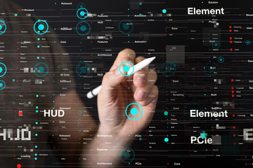 Innovation futuristic digital data binary code background technology