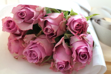 Bouquet of pink roses 