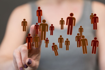 abstract social network scheme, which contains business people