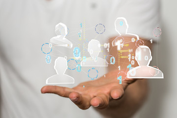 abstract social network scheme, which contains business people