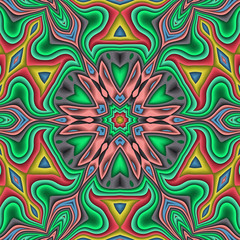 Abstract colorful hexagonal  pattern