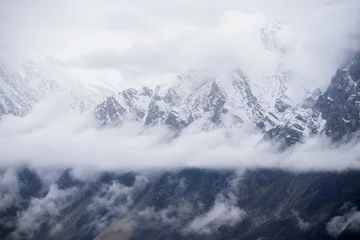 Stof per meter K2 prachtige berg in de natuur landschapsmening van Pakistan