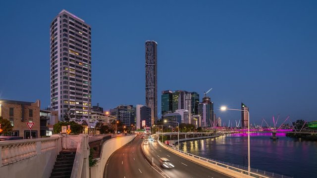 Timelapse of Brisbane traffic at North Quay