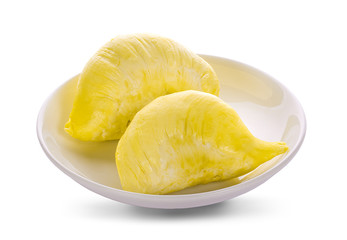 King of fruits, durian on white background