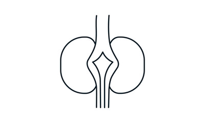 Kidneys icon. High quality logo for web site design and mobile apps. Vector illustration on a white background.