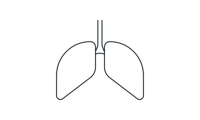 lungs icon. Simple vector illustration.