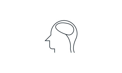 Brain icon for neurological and psychological use