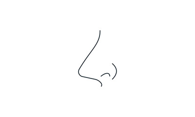 Nose Icon, Human Nose Icon, Vector Art Illustration