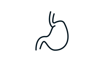 Stomach icon. High quality  logo for web site design and mobile apps. Vector illustration on a white background.