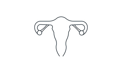 Uterus icon for medical and healthcare designs