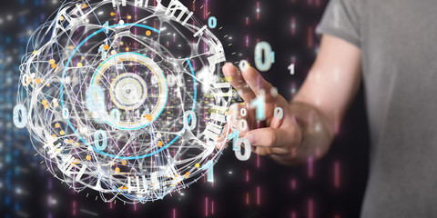 Big data visualization. Network connection structure