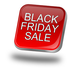 Black Friday Sale button - 3D illustration