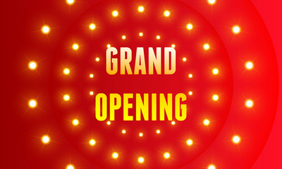 Abstract Grand opening banner 