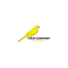 Canary Bird Logo Design Vector