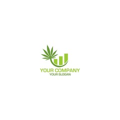 Weed Accounting Logo Design Vector