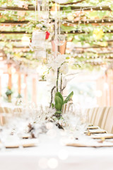 beautivul and very nice wedding table decoration
