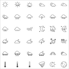 weather icons set design line style