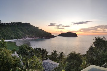 sunset on the lake