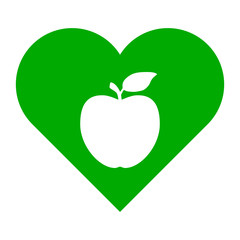 Apfel und Herz