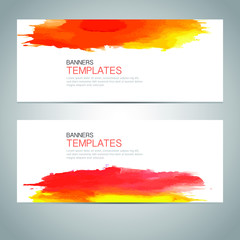 set of abstract vector banners