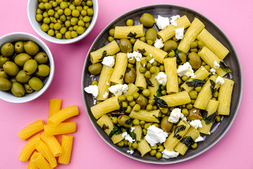 Rigatoni Pasta Salad With Feta Cheese