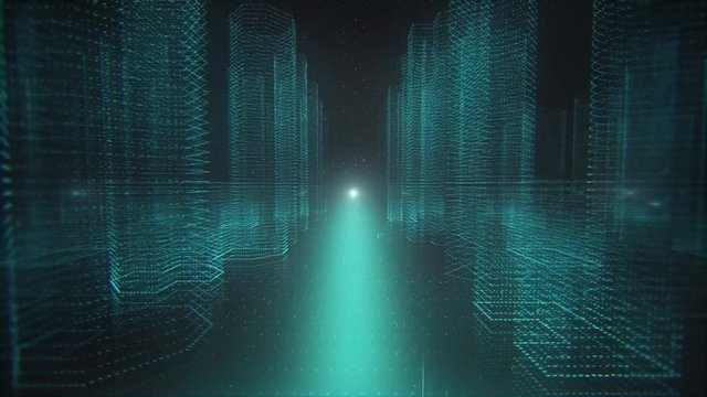 This video shows the progress of the digital world. The clip was created in After Effects from Adobe and with the plugins Stardust and optical flares
