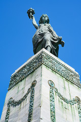 Freiheitsstatue beim Hafen von Mytilini, Insel Lesbos, Griechenland