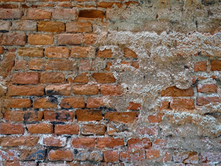 Ruined ancient Zagreb bricks and facades and backgrounds in the old part of the city, Croatia, Europe
