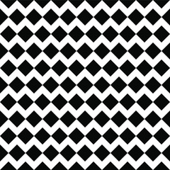 The abstract work is a white line, zig zag is a black and white pattern, the background.
