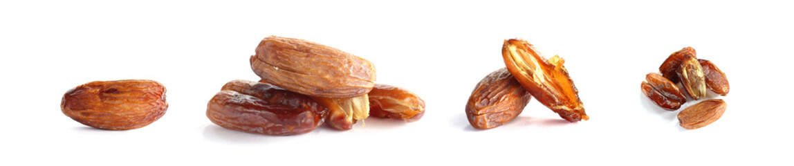 date palms fruit isolated on white background.