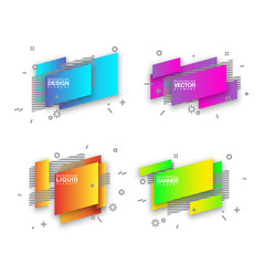 geometric colorful abstract shapes set badges background for banner web, app, poster. Trendy minimal modern design isolated white background. Abstract geometric shapes, lines patterns composition set.