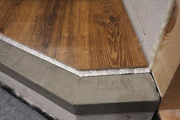 Hardwood floor installation layers with insulation. Wooden Flooring insulation Layers