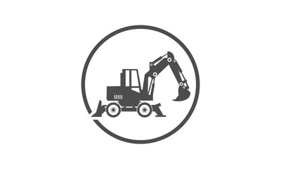 Excavator vector icon