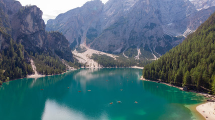 Fototapeta na wymiar Lago di Braies - Pragser Wildsee - Italy