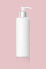 Plain bottle on pink
