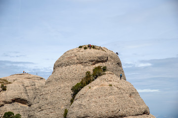 Fototapeta premium Rock climbing at Montserrat in Catalonia, near Barcelona
