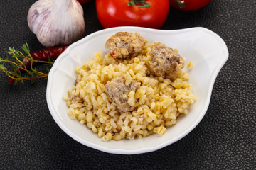 Bulgur with meat