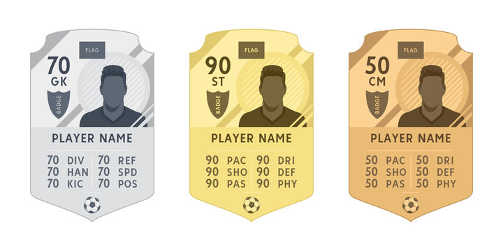 Soccer Cards Templates for Ratings