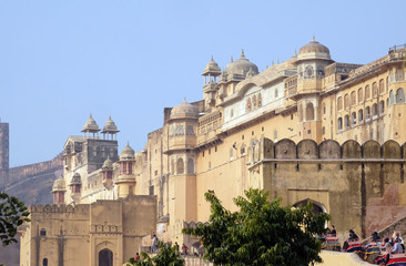 Fototapeta premium Amber Fort in Jaipur, Rajasthan, India